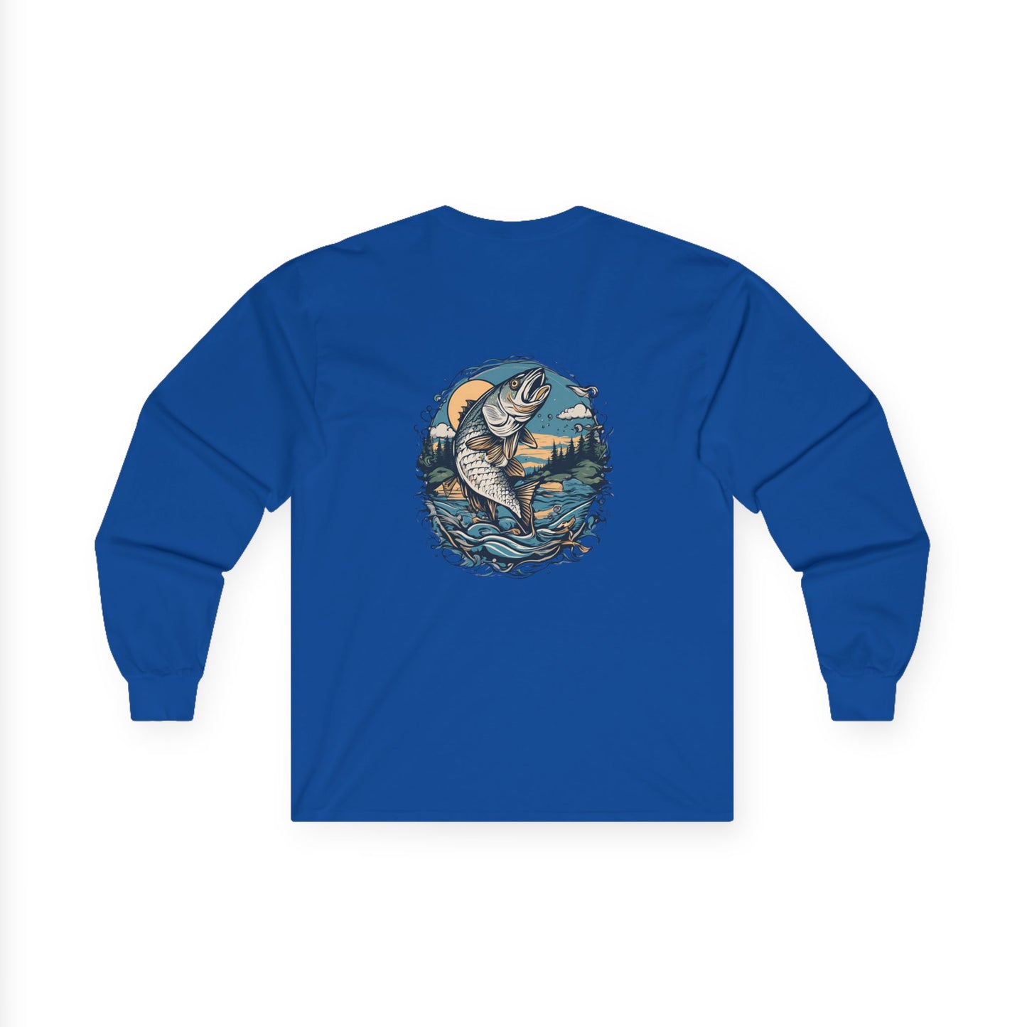 Trout Jumping Out of Water Long Sleeve