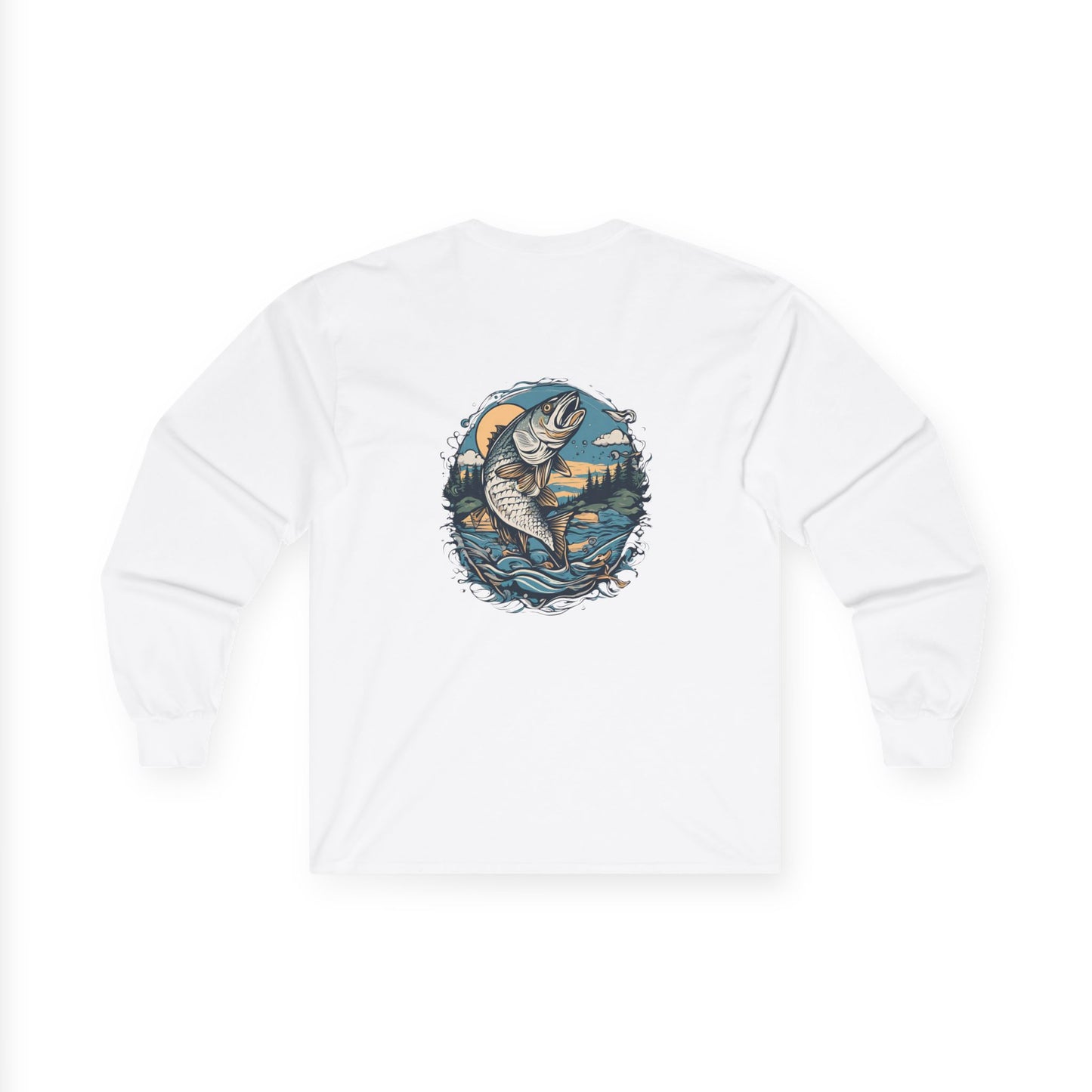 Trout Jumping Out of Water Long Sleeve