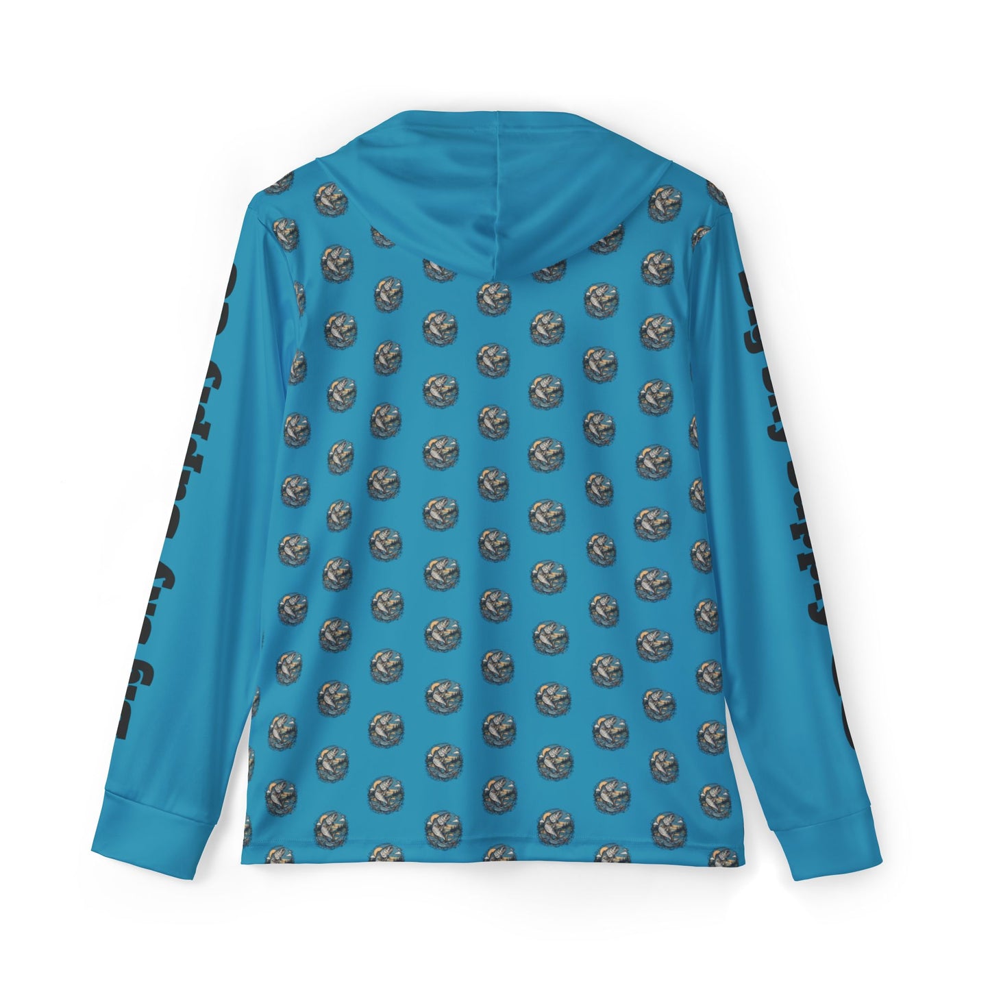 Men's hooded Sun Shirt Blue
