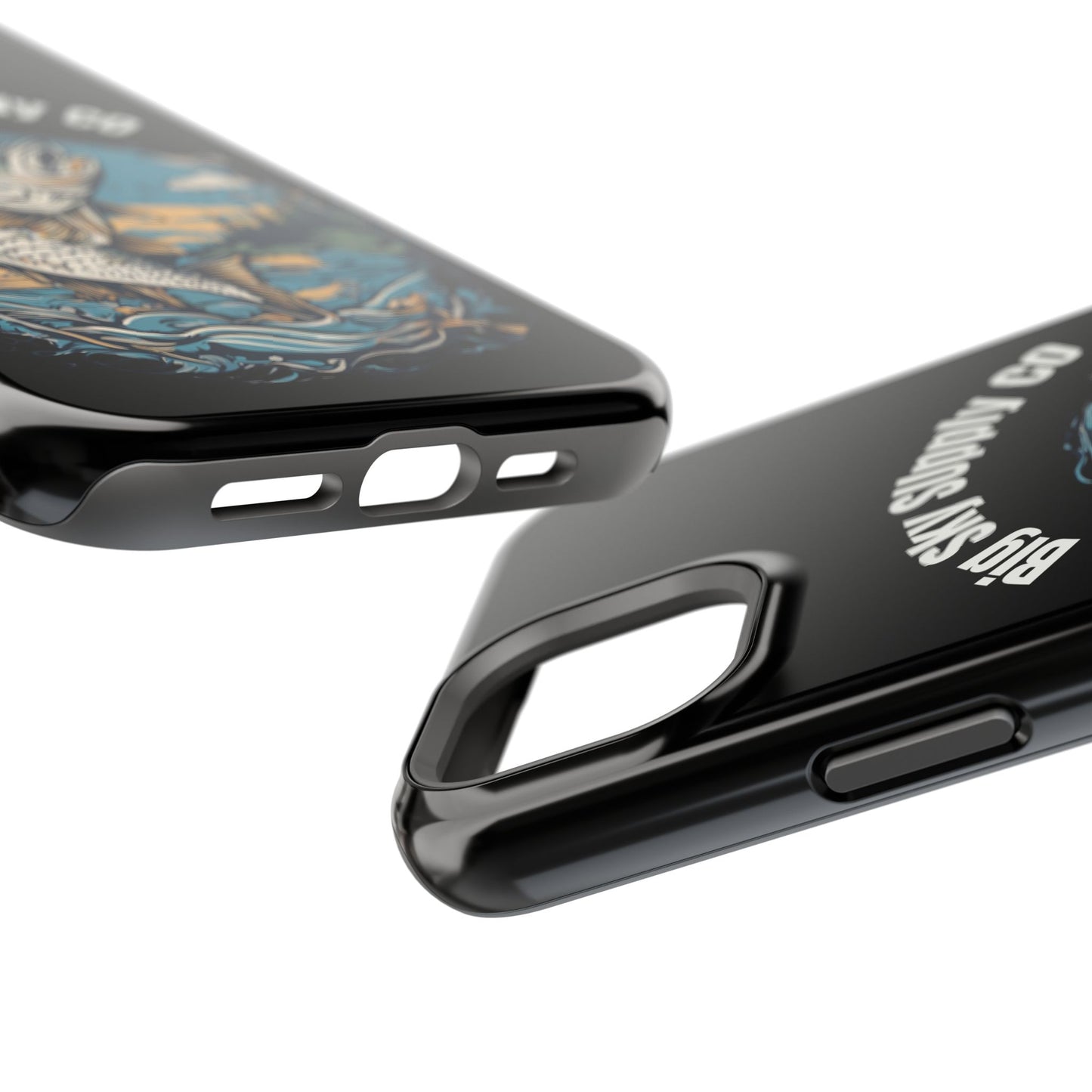 Big Sky Supply Co. Trout jumping out of water phone case
