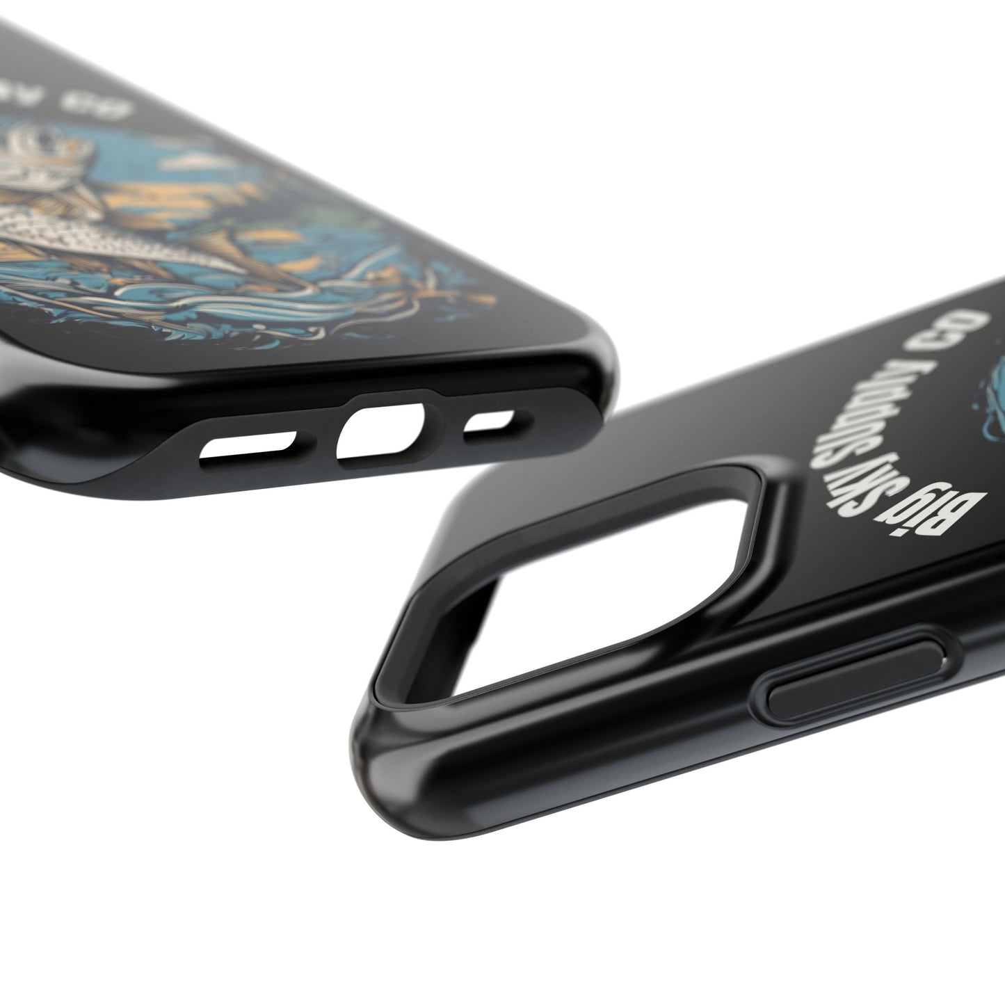 Big Sky Supply Co. Trout jumping out of water phone case