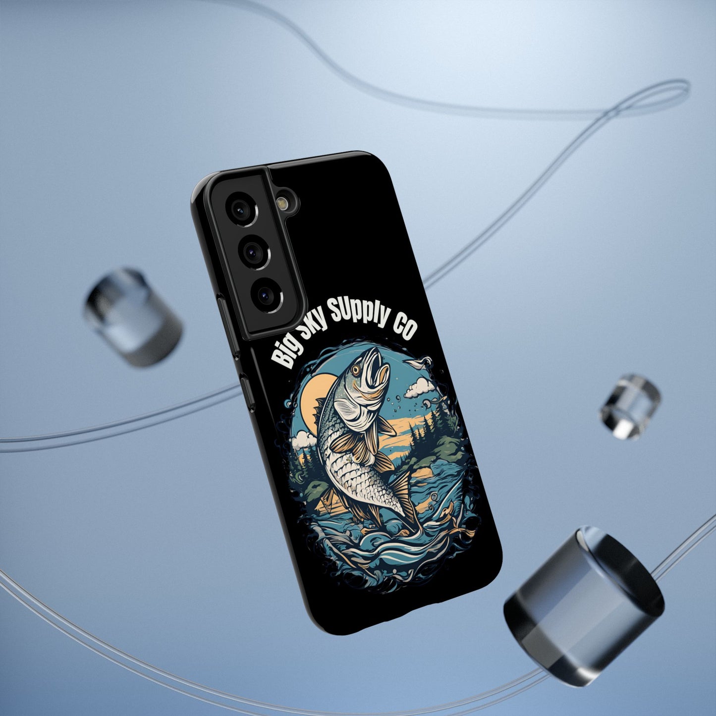 Big Sky Supply Co. Trout jumping out of water phone case