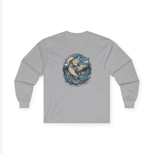 Trout Jumping Out of Water Long Sleeve