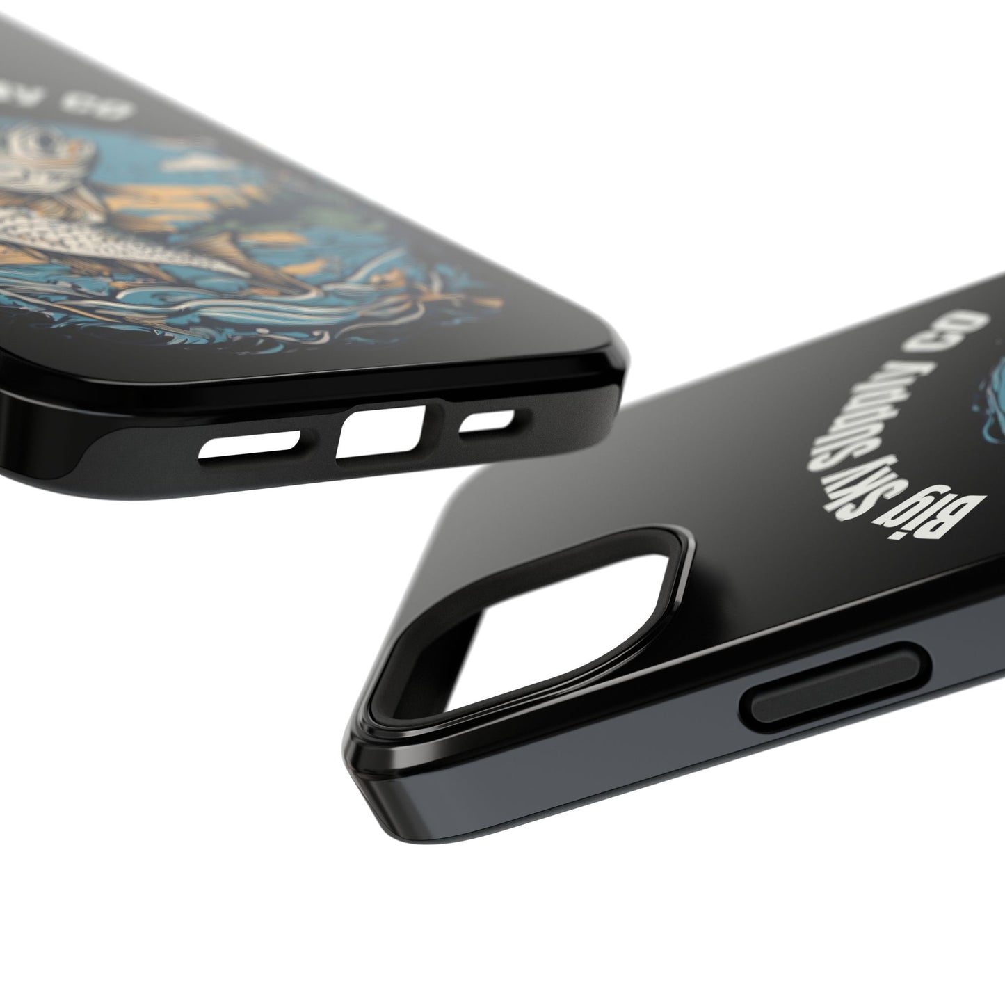 Big Sky Supply Co. Trout jumping out of water phone case