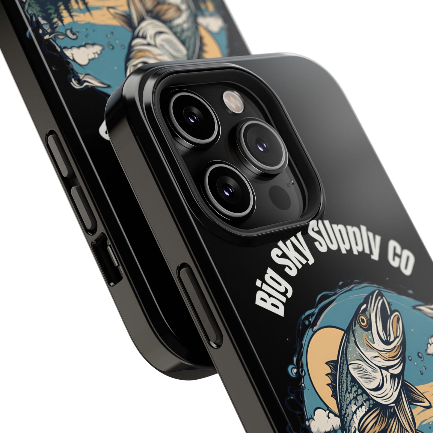 Big Sky Supply Co. Trout jumping out of water phone case