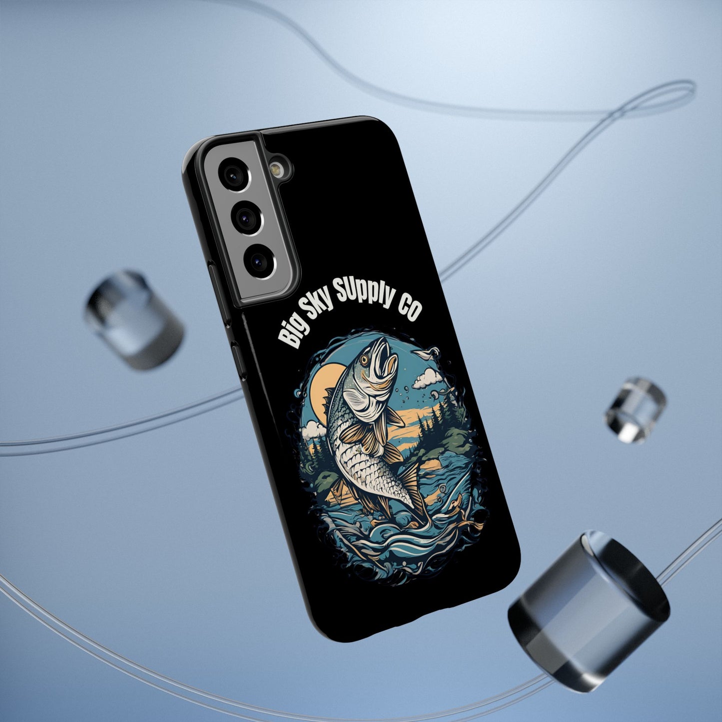 Big Sky Supply Co. Trout jumping out of water phone case