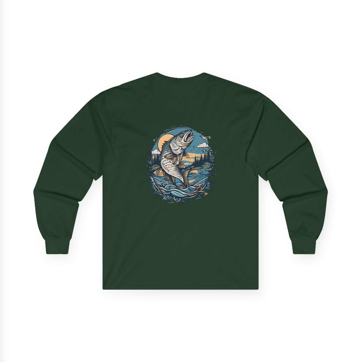 Trout Jumping Out of Water Long Sleeve